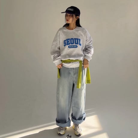 saintdoll/81. cloud denim pants JL
