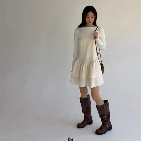 saintdoll/6. lapping boat neck T-shirt XL-JM