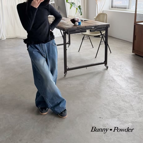 bunnypowder/105. heart denim pants 2XL-4XL