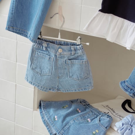 momoann/37. pocket short denim  15SIZE