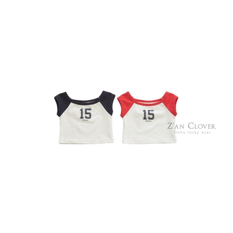 zanclover/63. 15 two color crop T-shirt 3-11