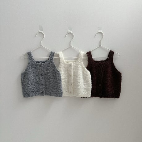 atomeme/10. Ecru Knit Vest S-XL