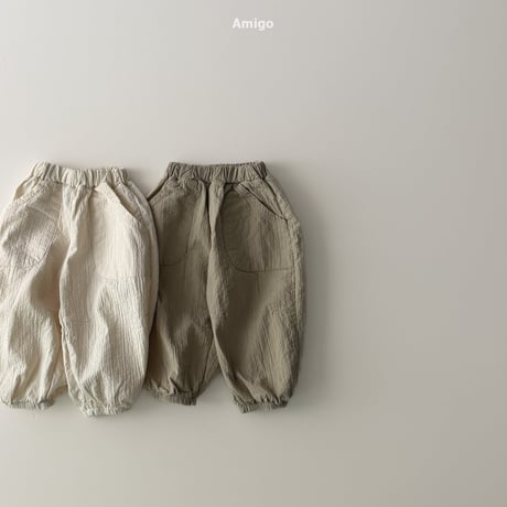 amigo/50. pin tuck natural pants XS-XL