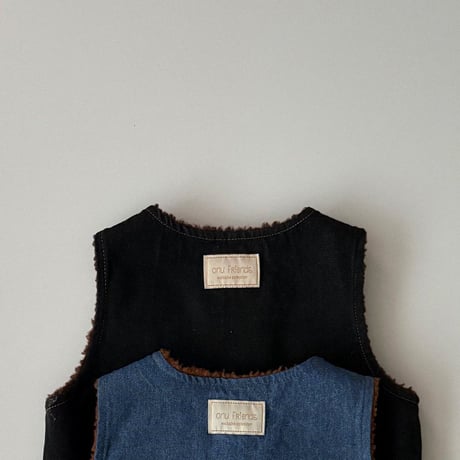 onu/27. dumble denim vest BABY(12M)-XL(6-7Y)