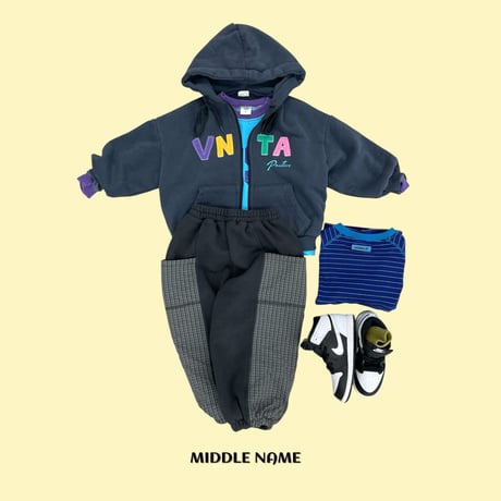 middlename/58. check two color jogger pants JS-JM