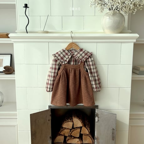 ohho/15. check fril collar blouse S-2XL