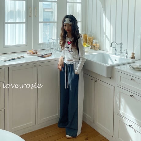 loverosie/14. denim half half pants 2XL
