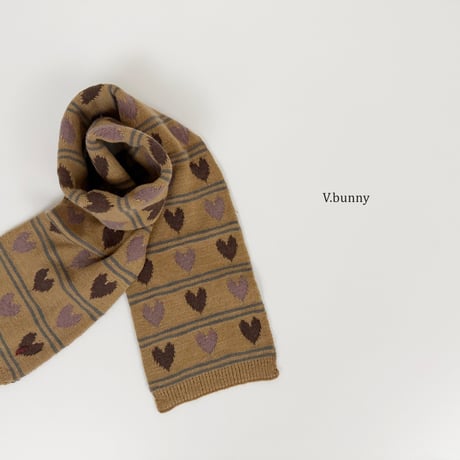 vbunny/29. two two heart muffler FREE(130CM_18CM)