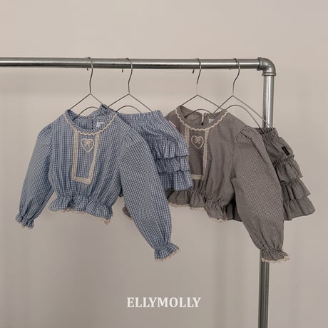 ellymolly/78. ruru check blouse 13-15