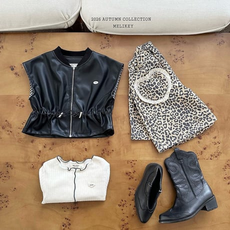 melikey/100. string ledder vest JS-JM