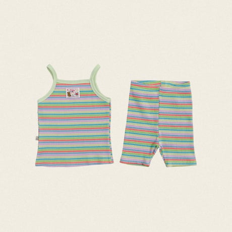 oottbebe/87. rainbow sleeveless set XS(1-2Y)-L(4-5Y)