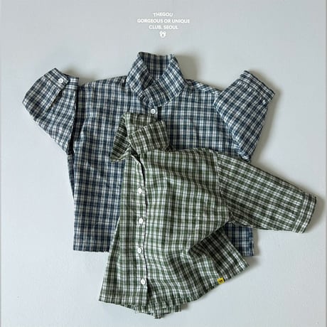 gou/16. check (withmom) shirt XS-XL