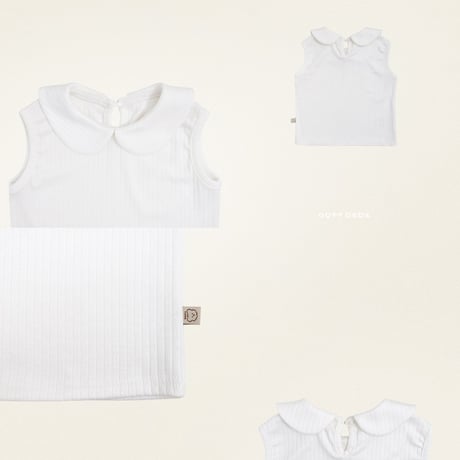 oottbebe/77. pastel sleeveless collar T-shirt XS(1-2Y)-XL(6-7Y)