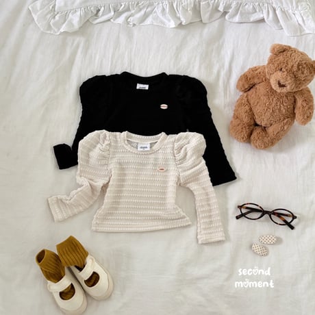 secondmoment/76. vanilla puff T-shirt XS-XL