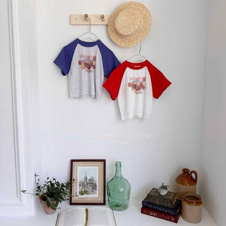 melikey/113. apple raglan T-shirt JS-JM