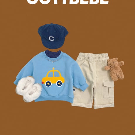 oottbebe/45. kids Vroom man-to-man XS(0-1Y)-XL(4-5Y)