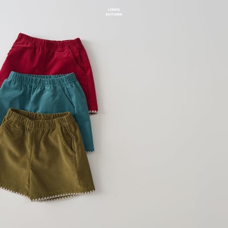 lindo/6. corduroy mello half pants XS-XL