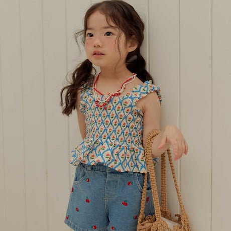 melikey/54. cherry ribbon turking blouse JS-JM