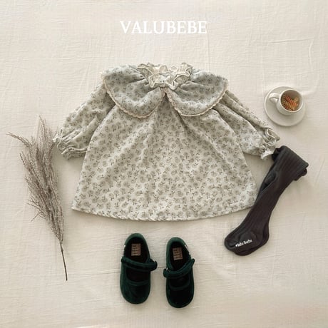 valubebe/42. color flower corduroy one-piece 6M-S
