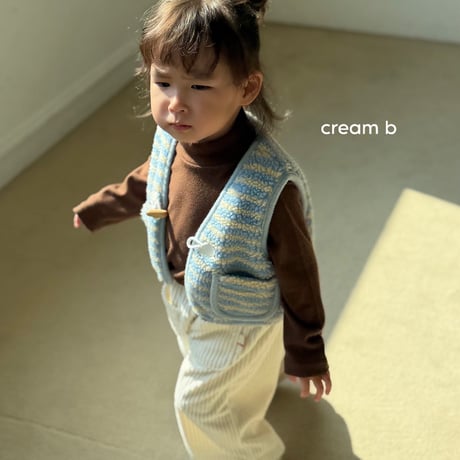 creambbang/5. stripe pogri vest XS-XL