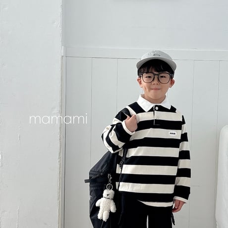 mamami/29. day rugby collar T-shirt JS-JL