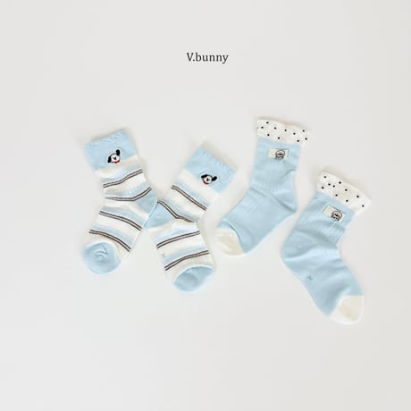 vbunny/72. silver ribbon socks set M(130-150)-XL(180-210)