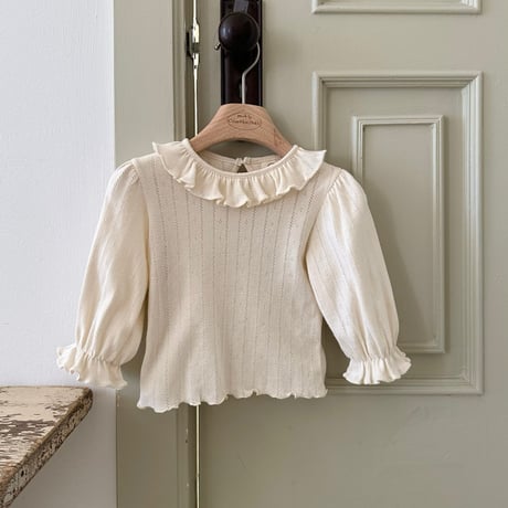 monbebe/11. harmony fril T-shirt S(1-2Y)-XL(7-8Y)