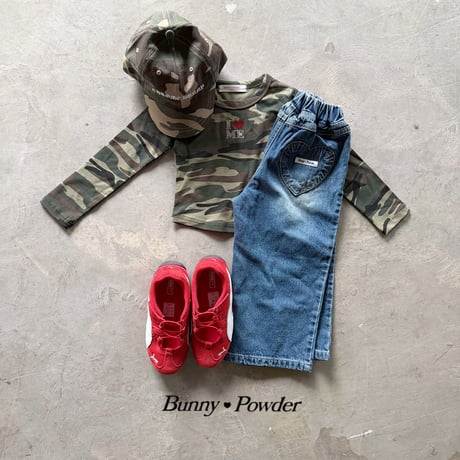 bunnypowder/105. heart denim pants 2XL-4XL