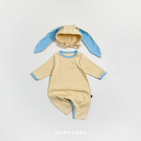 oottbebe/3. modal heart suit + rabbit bonnet set S(0-6M)-M(6-12M)