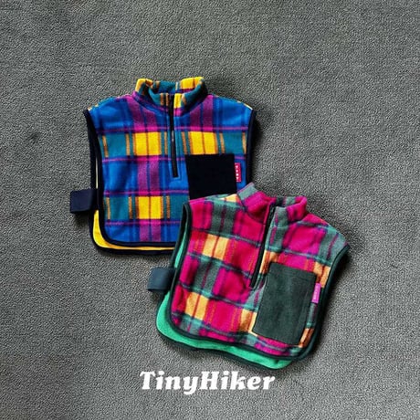 tinyhiker/14. Posh check vest S-XL
