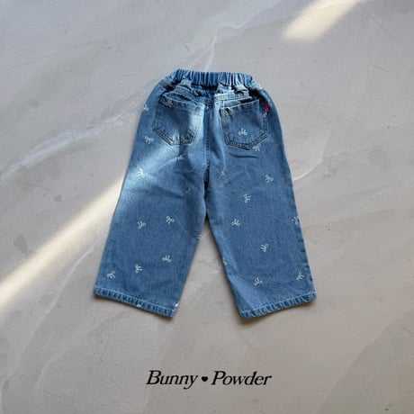 bunnypowder/87. ribbon denim pants S-XL