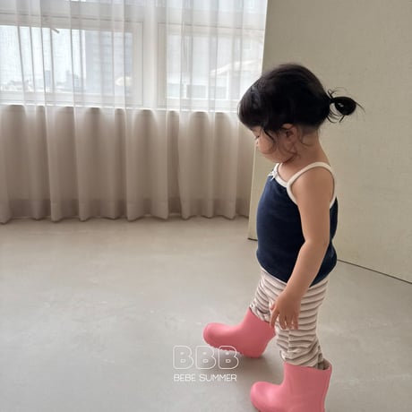bellabambina/45. bebe ribbon two color T sleeveless 12M-M