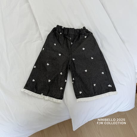ninibello/95. heart cookie denim pants XS-XL