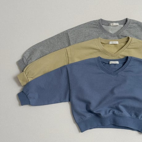 minirobe/16.  Low V-Neck Sweatshirt  S-XL