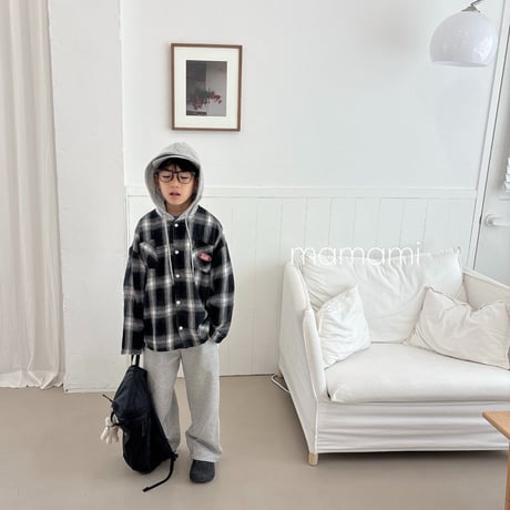 mamami/54. spring check hood jumper JS-JL