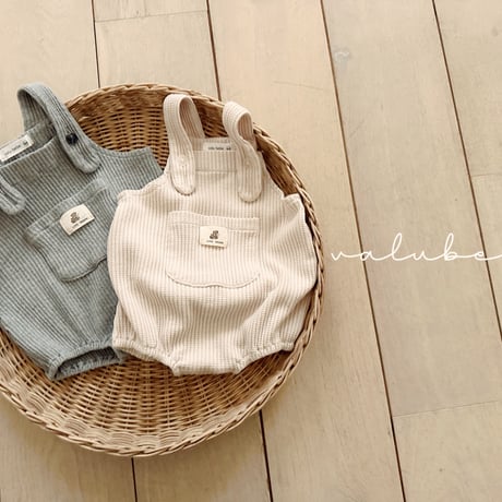 valubebe/7. waffle overalls suit 6M-18M