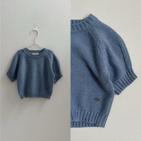 minirobe/10. emblem 3/4 Sleeve Knit  S-XL
