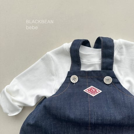 blackbean/15. flax overalls set S-M
