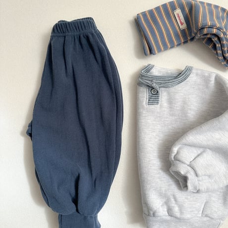 minirobe/11. popo placket sweatshirt S-XL