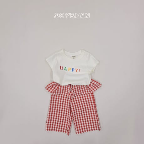 soybean/48. plan ) happy semmi crop half t T-shirt XS-XL