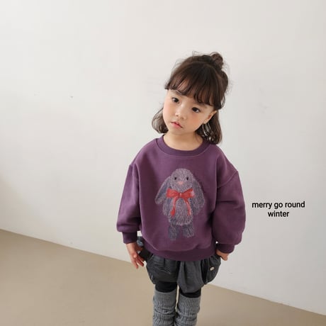 merrygoround/13. Dolly ribbon man-to-man XS-2XL