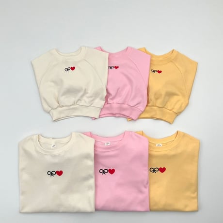 haroharo/36. ribbon heart man-to-man 2XL-4XL
