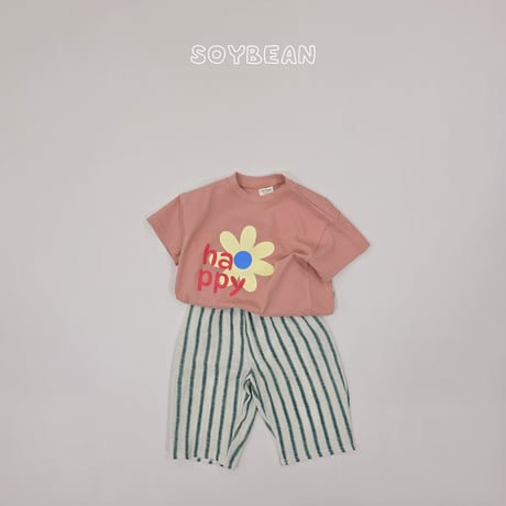soybean/69. plan ) happy flower half t T-shirt XS-XL