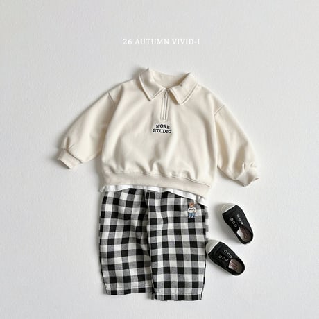 vividi/23. bb bear check pants XS-XL