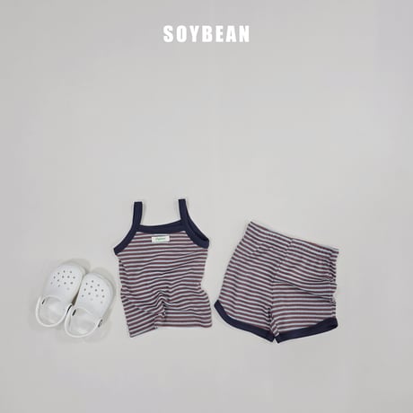 soybean/177. plan ) windy stripe updown set XS-XL