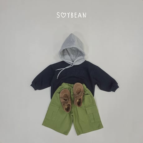 soybean/95. plan two color hood T-shirt XS-XL