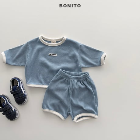 bonito/127. knit waffle set 6M-18M