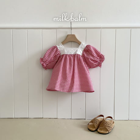 milkbalm/13. ivy check blouse XS-XL