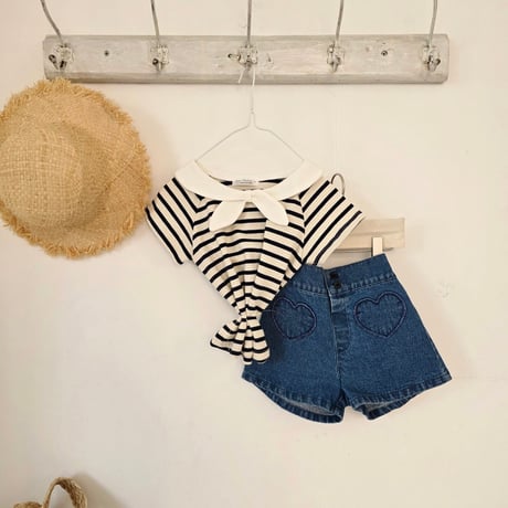 monatelier/16. sailer ribbon T-shirt S-2XL