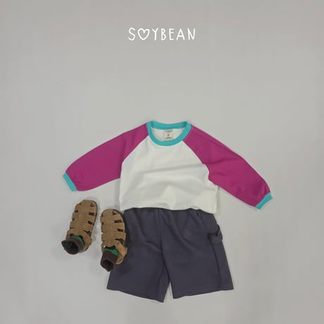 soybean/20. plan ) color raglan T-shirt XS-XL